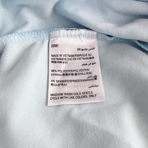 $80 Alfani Plus Size Blue Ankle Pants Pull On Cropped Tie Stretch Elastic Waist - Picture 6 of 7